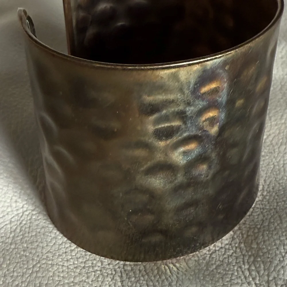 Hammered Metal Cuff Bracelet